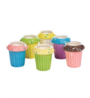Cup Cake Vase, 6 Assorted