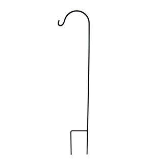 Single Crane Hook - 5/8" Round Bar - Black - 5' 4" Tall