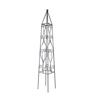 Wisteria Obelisk - 48" - Black
