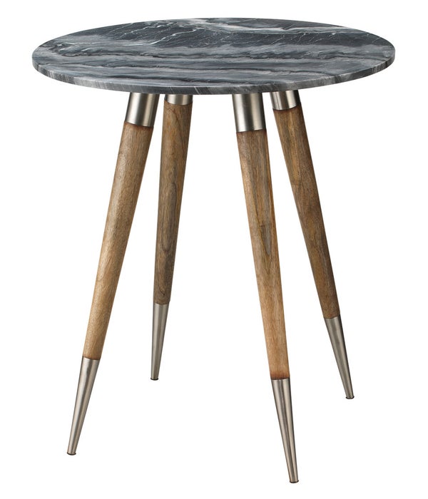 Large Owen Grey Marble Side Table