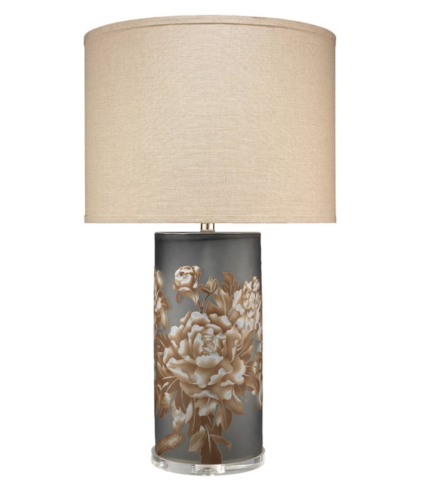 Blossom Grey Glass Table Lamp