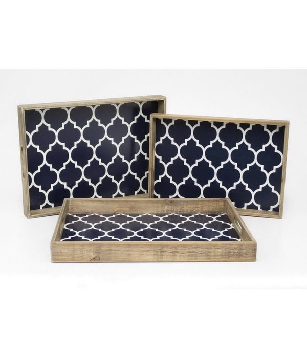 Wood Trays, Set of 3