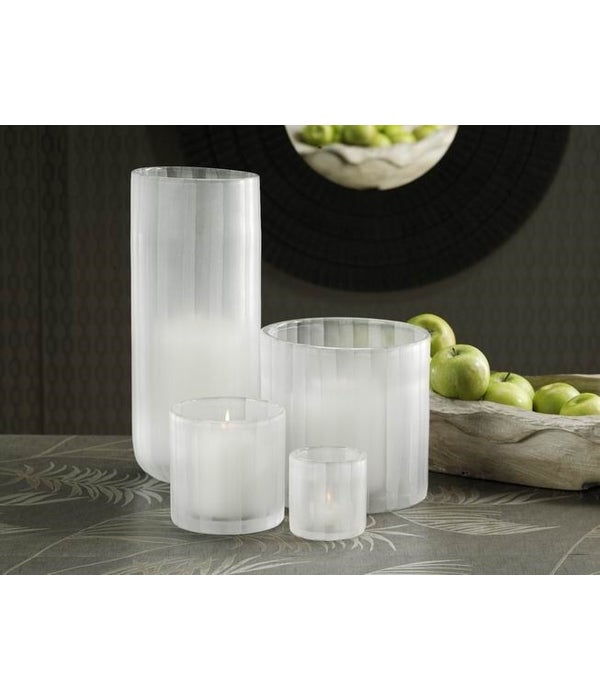 Sand Frosted Glass Votive Candle