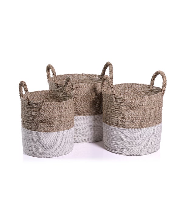 Oia Seagrass Baskets, Set of 3