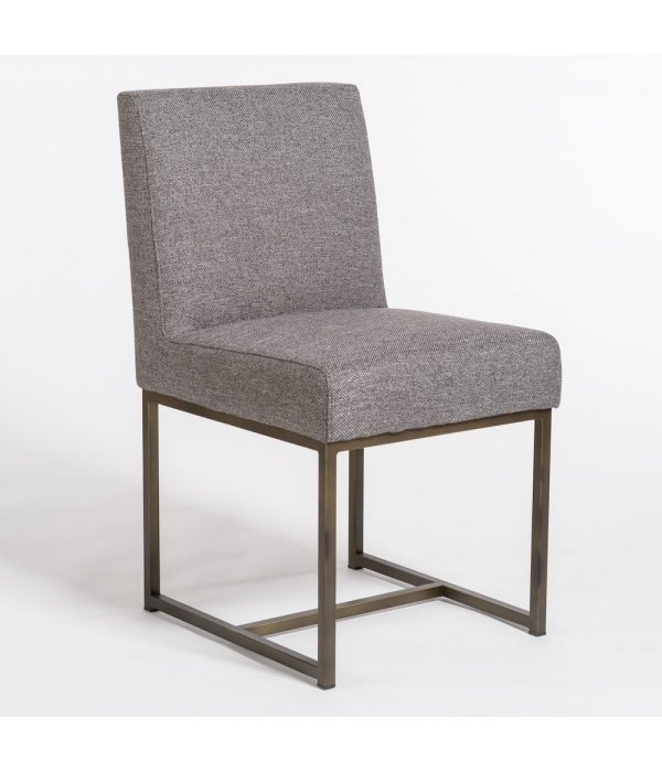 Griffin Dining Chair, Textured Concrete, Aged Bronze