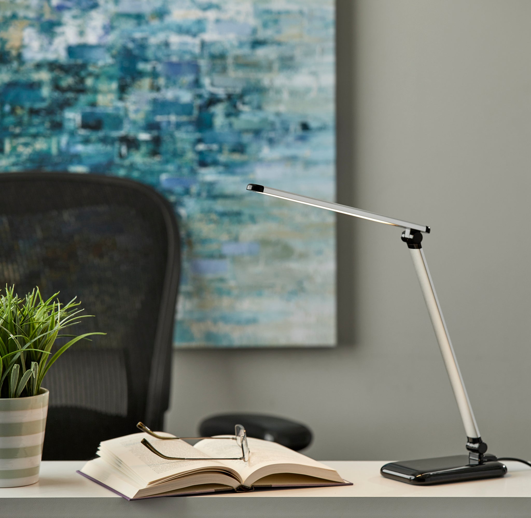 25 in. LED Desk Lamp - charging usb ac | Adesso