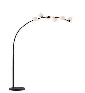 Ronan LED Arc Lamp w/SS- Black