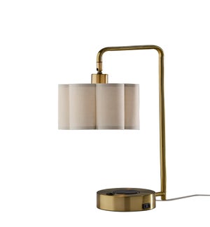 Dover Supercharger Desk Lamp- Antique Brass