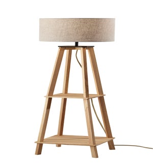 Kirby Shelf Flr Lamp- Natural