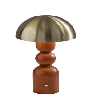 Connie LED Cordless Table Lamp- Walnut