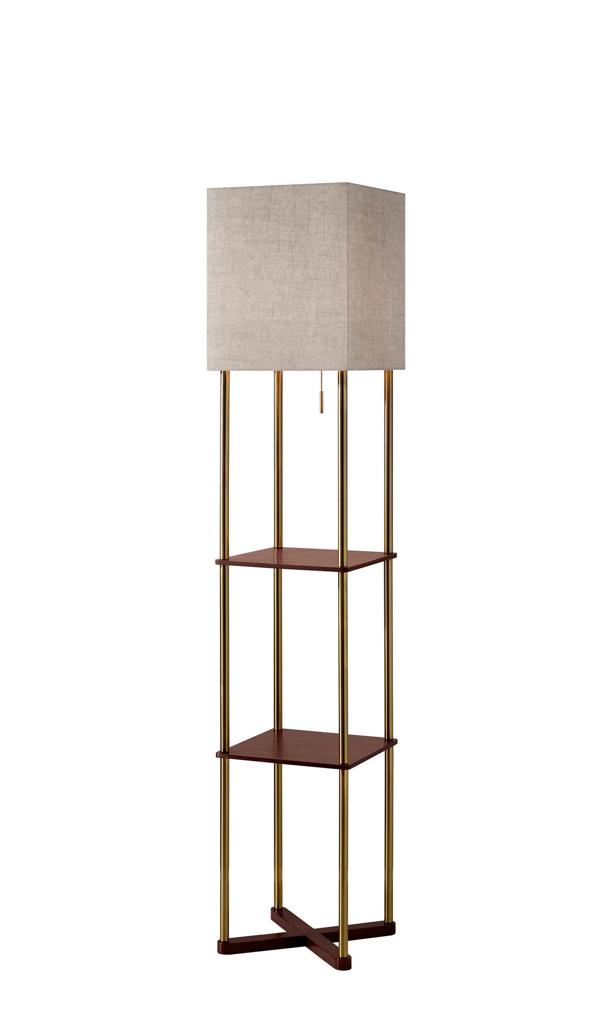 Adesso wright deals shelf floor lamp