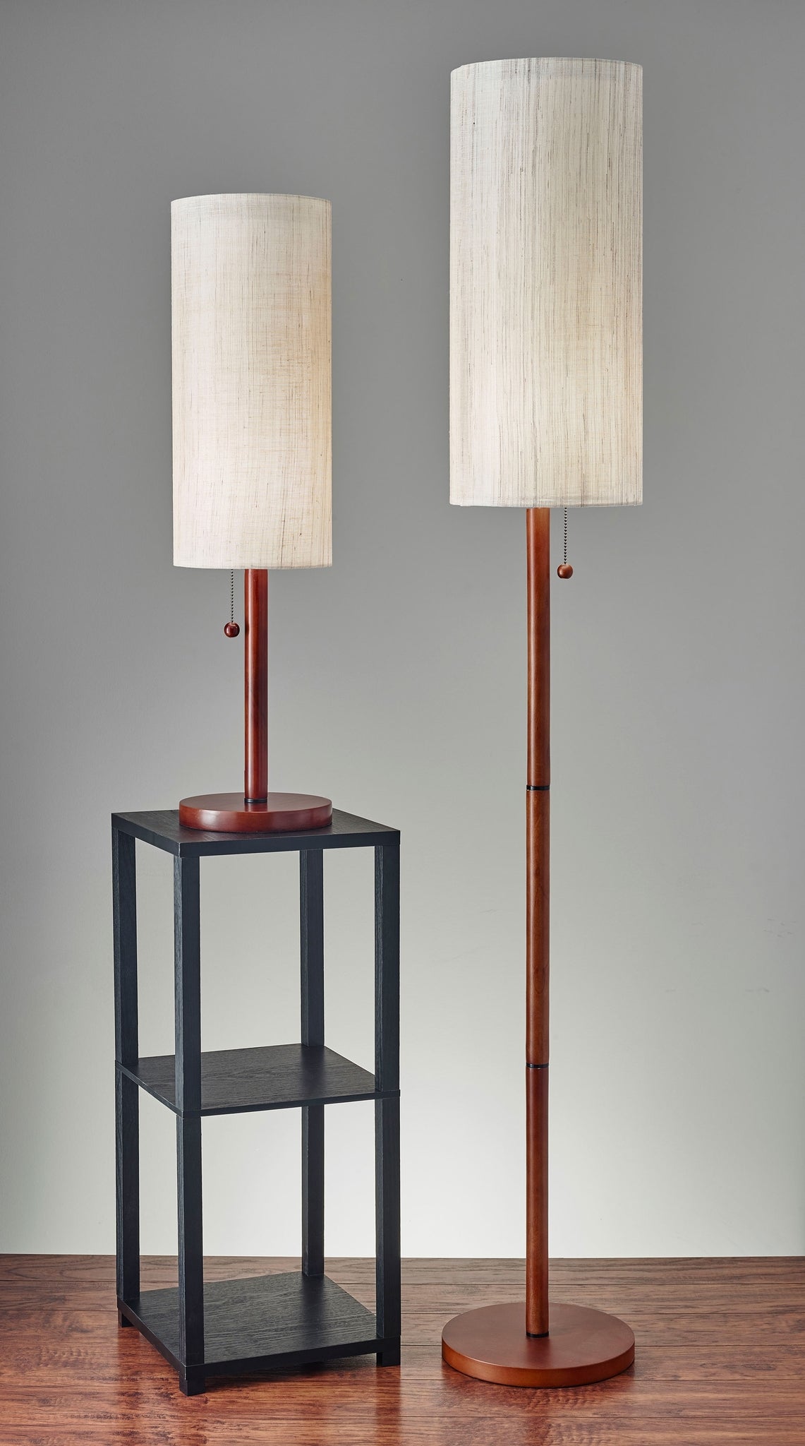 Adesso walnut deals floor lamp