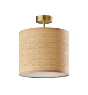 Harvest Flush Mount-Antq Brass
