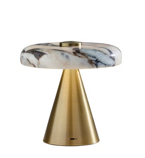 Randy LED Cordless Table Lamp- Antique Brass