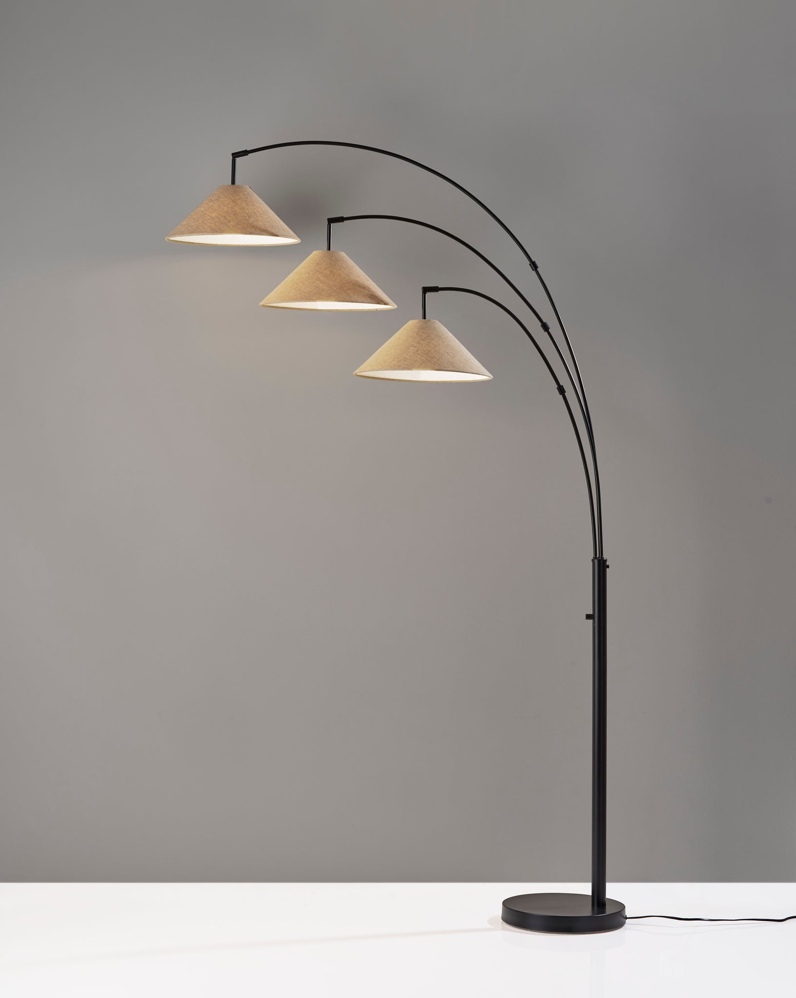 3 arm arched on sale floor lamp