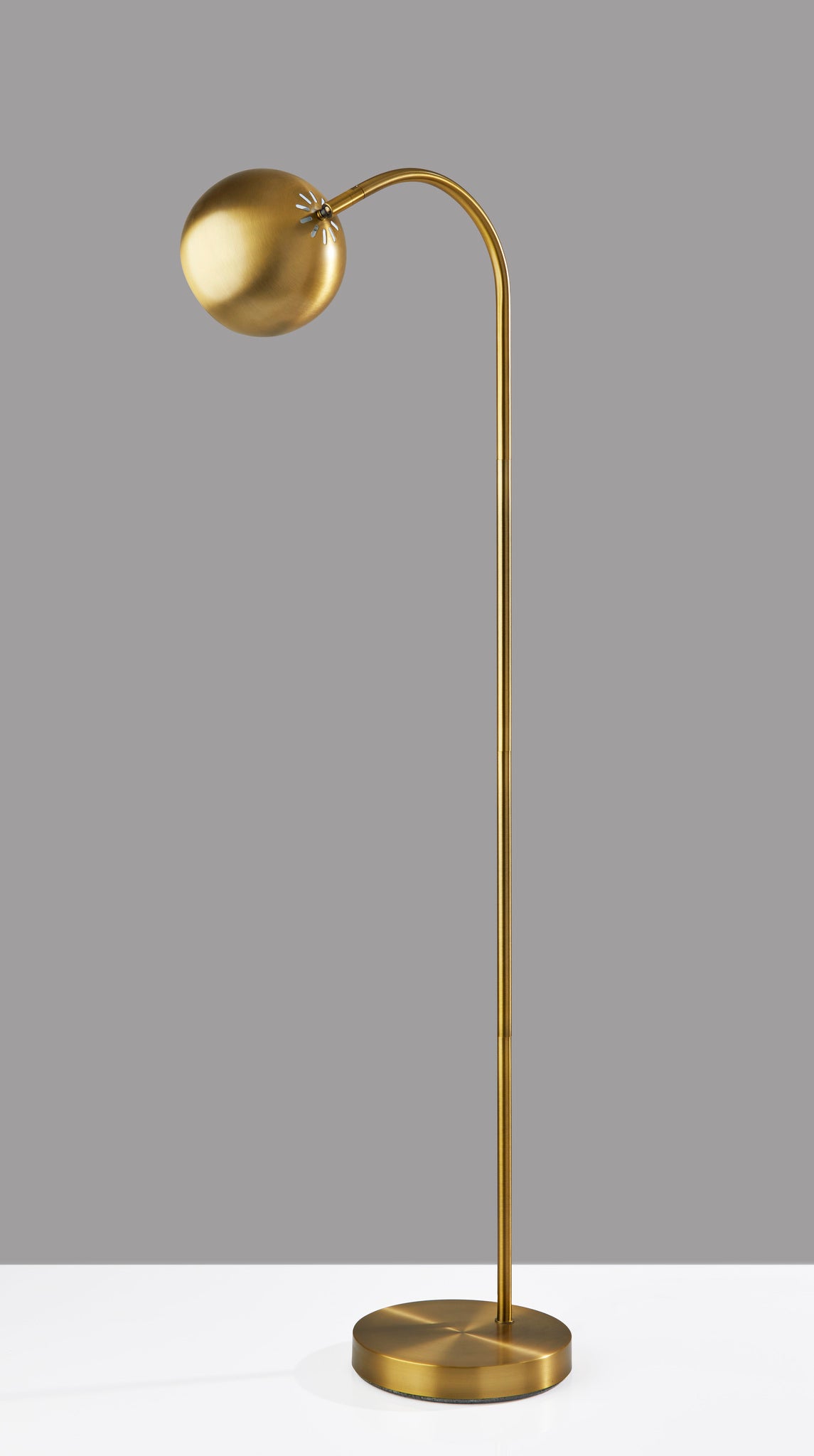 Emerson Floor Lamp- Antq Brass - decorative floor lamps | Adesso