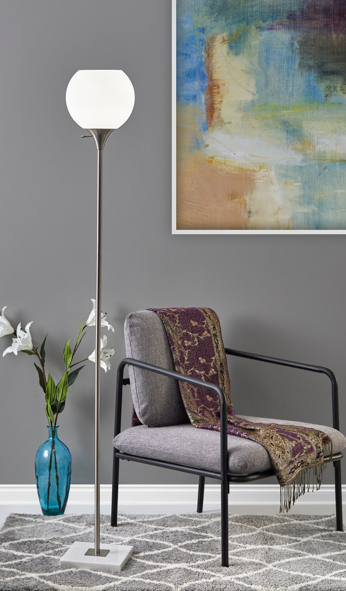 Adesso torchiere deals floor lamp