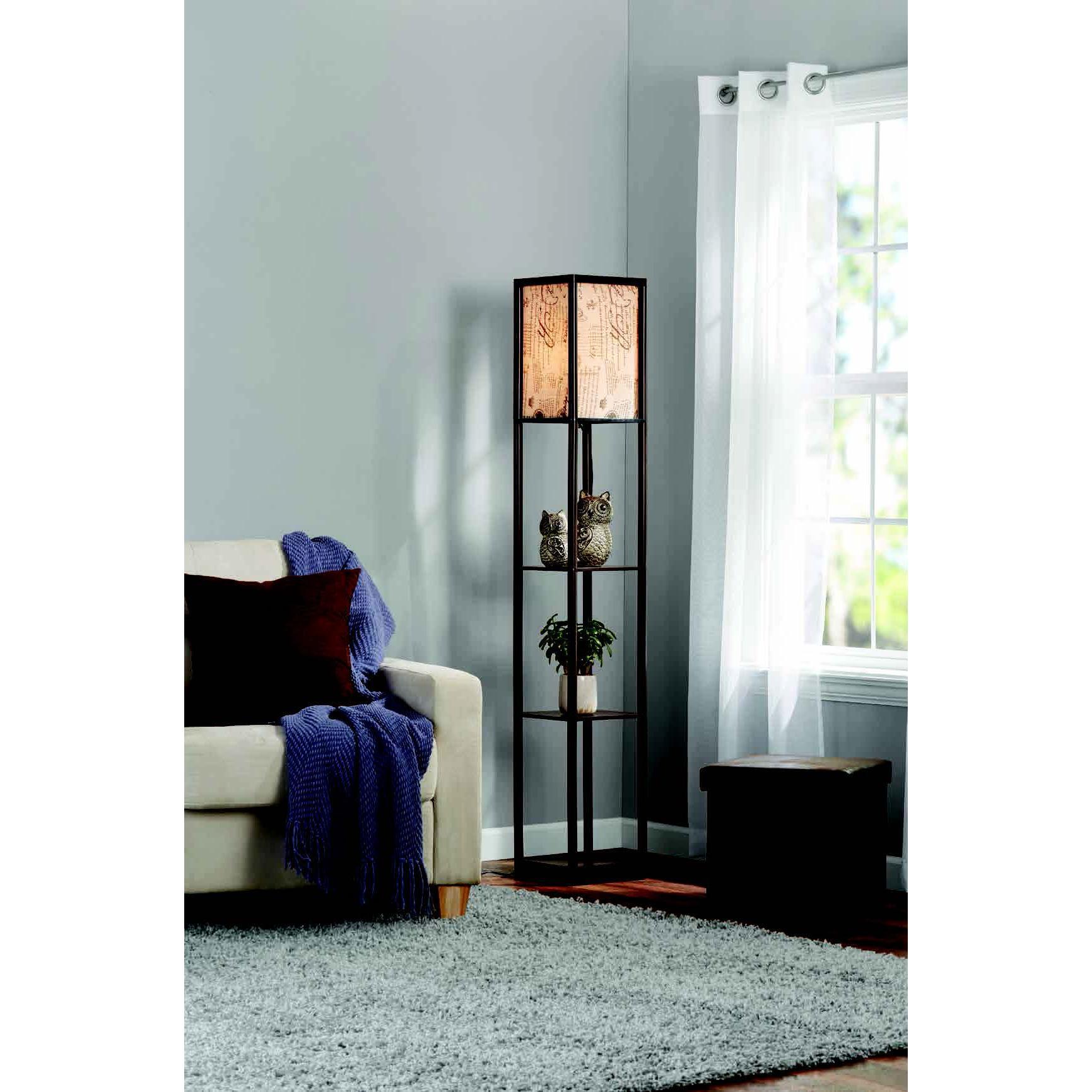 Adesso shelf on sale floor lamp