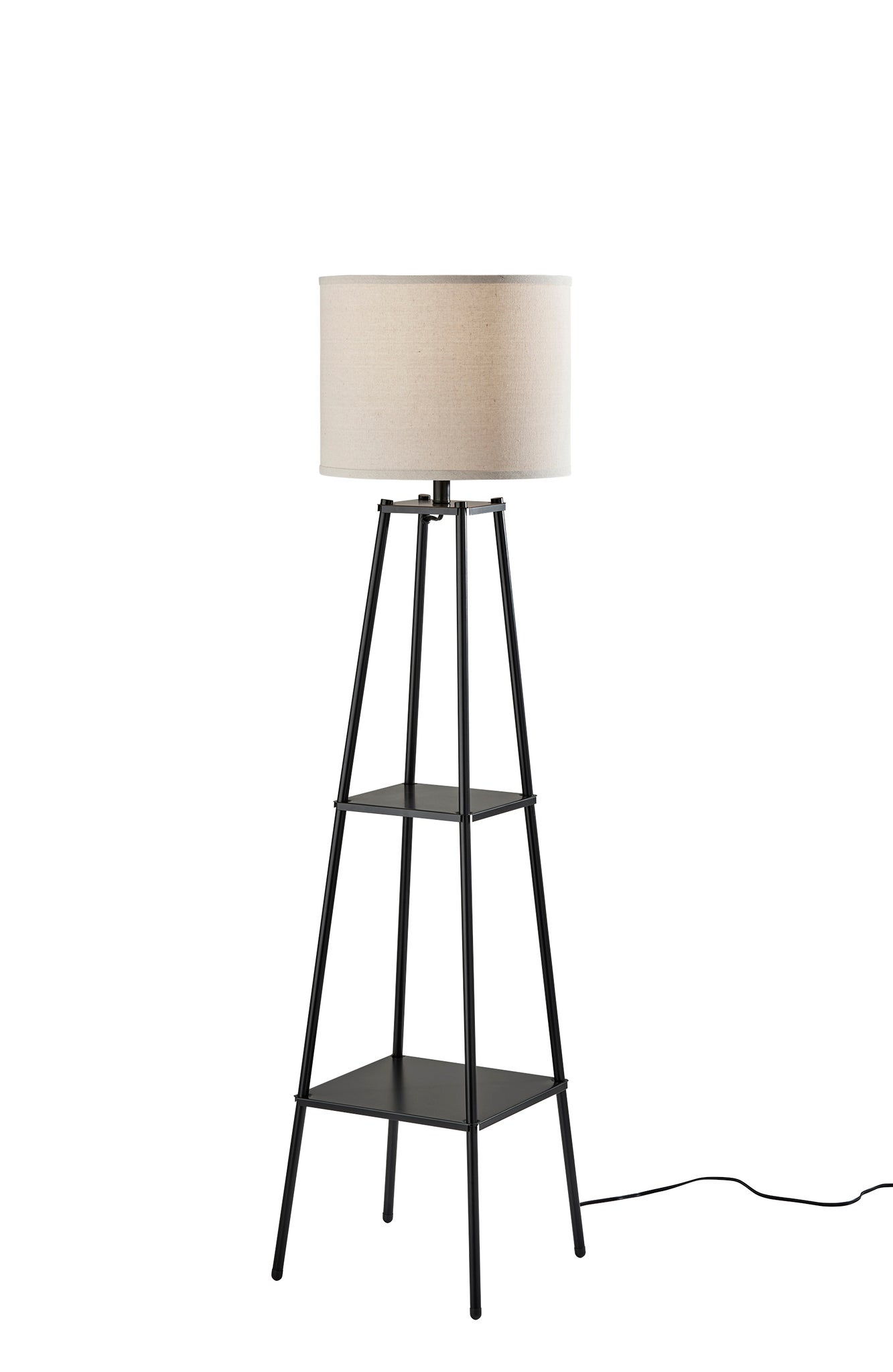 Adesso shelf on sale floor lamp