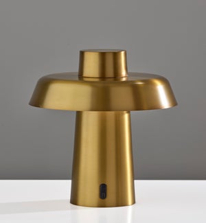 Pirlo LED Cordless Table Lamp- Antique Brass
