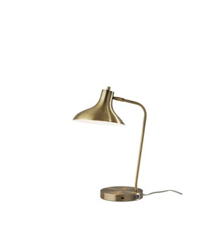 Cleo Desk Lamp- Antique Brass