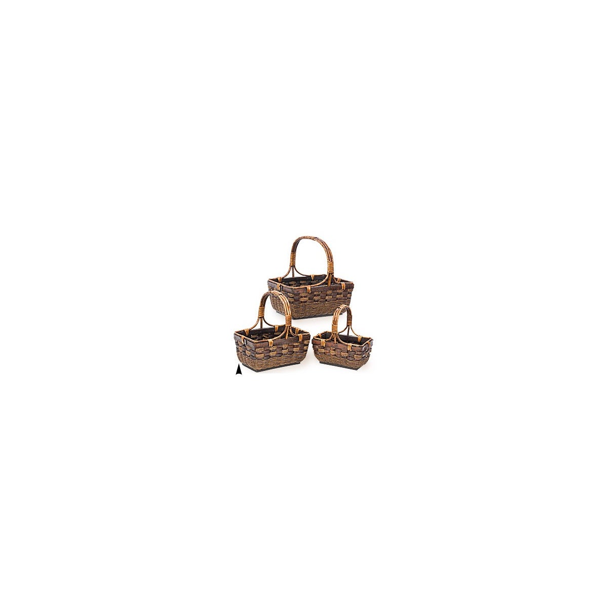 29/0998 S/3 OBLONG WILLOW & SEAGRASS BASKETS CS. PK.: 8