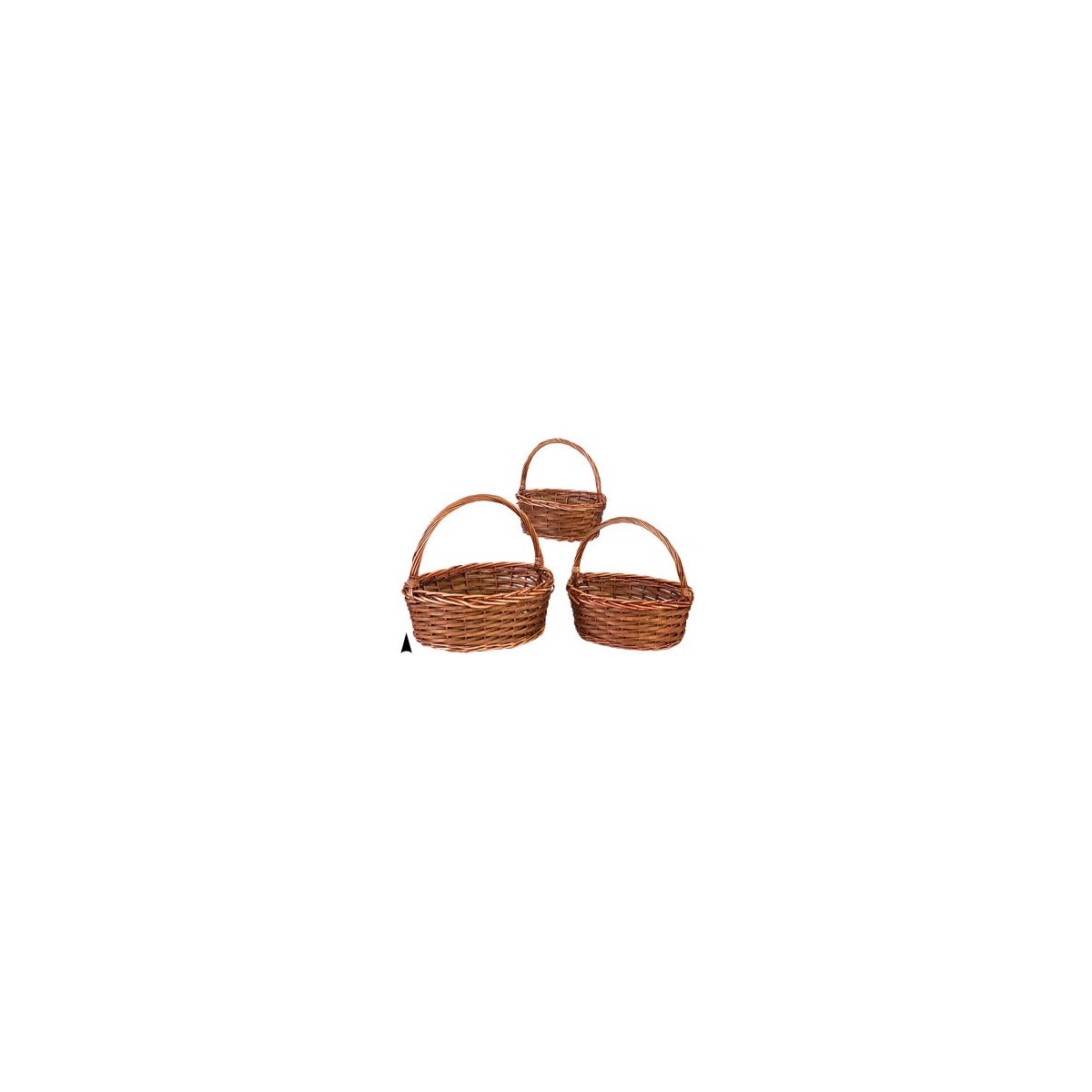 29/574 S/3 WOOD AND WILLOW OVAL BASKETS CS. PK.: 12