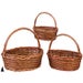 29/574 S/3 WOOD AND WILLOW OVAL BASKETS CS. PK.: 12