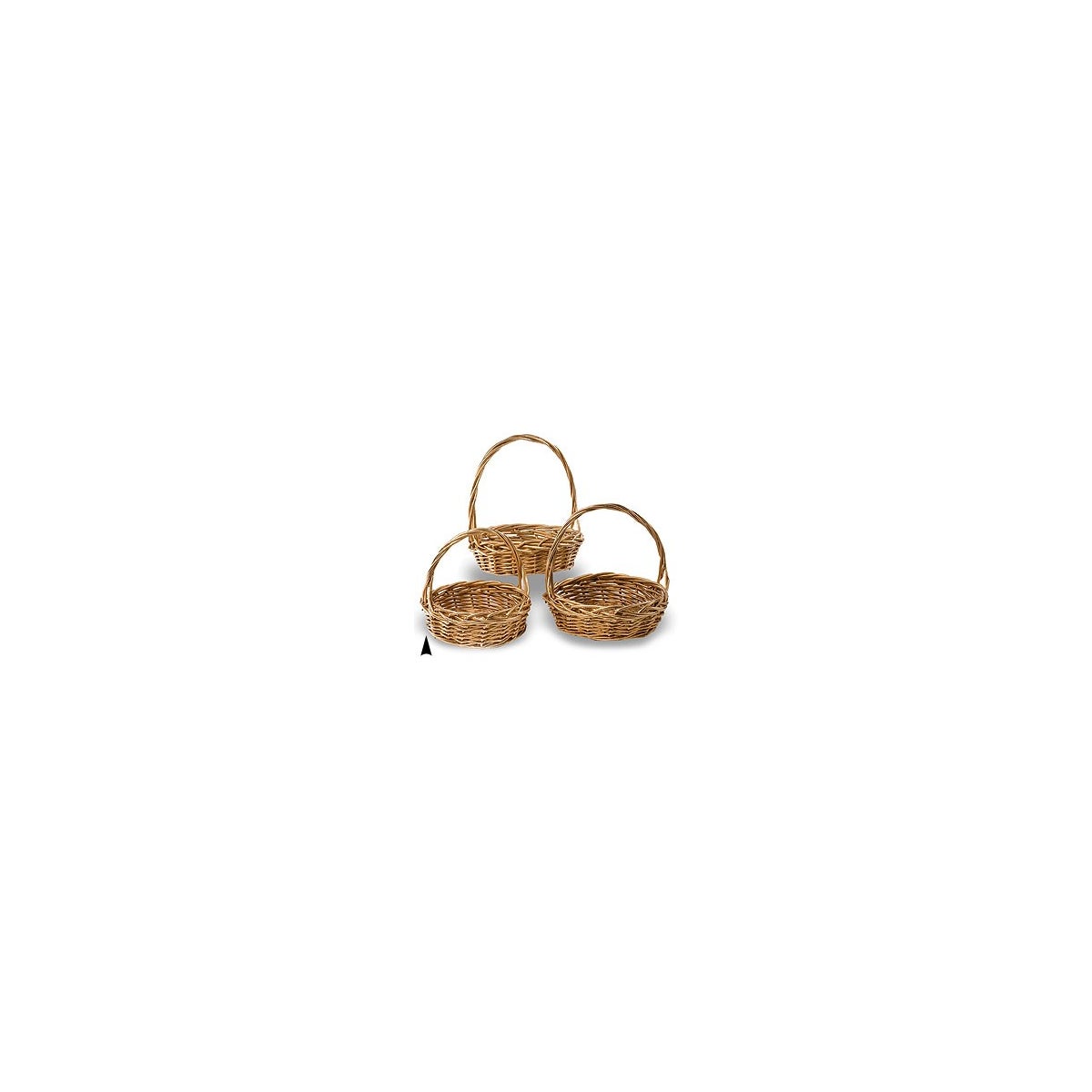 29/91192G S/3 GOLD ROUND WILLOW BASKETS CS. PK.: 8