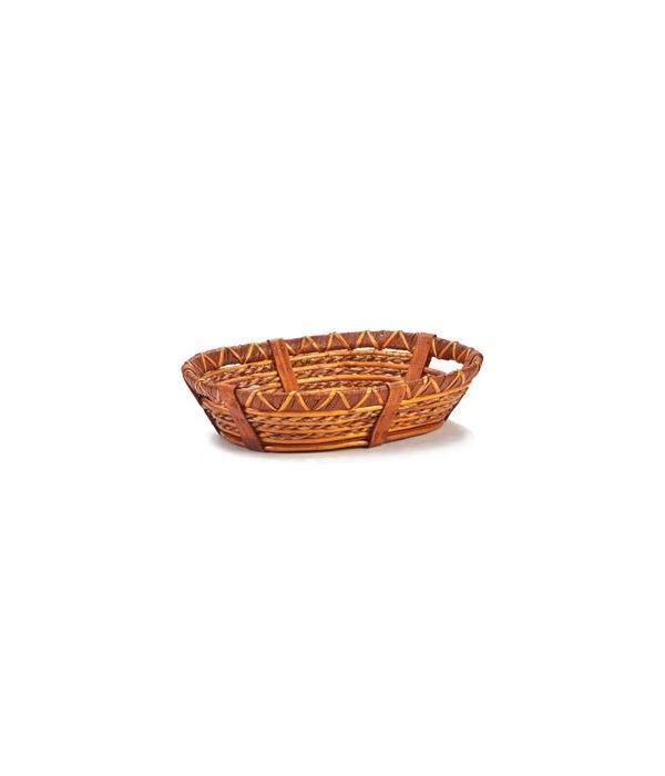 3/108018 OVAL WILLOW AND ROPE TRAY CS. PK.: 20
