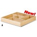 3/144/12X SQUARE WOOD TRAY W/5 SECTIONS CS. PK.: