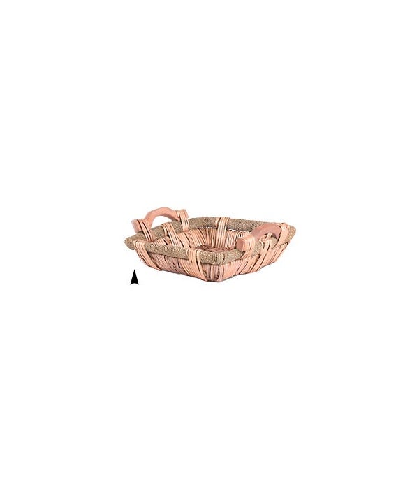 3/170 SQUARE WILLOW AND SEAGRASS TRAY CS. PK.: 30