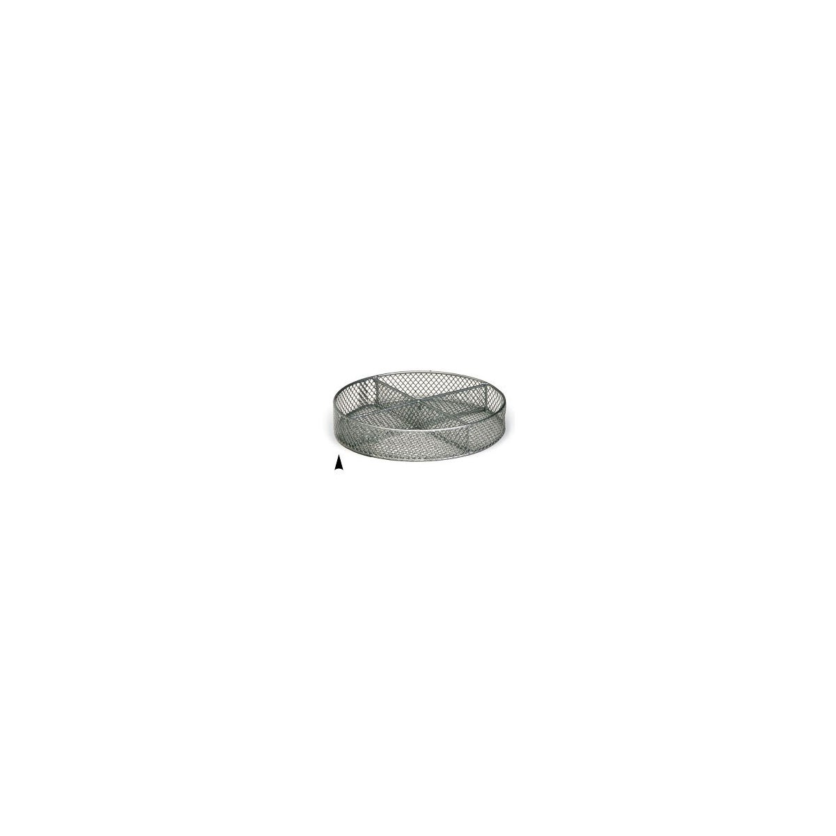 3/241/10M 10 ROUND METAL TRAY W/4 SECTIONS CS.PK.: 40