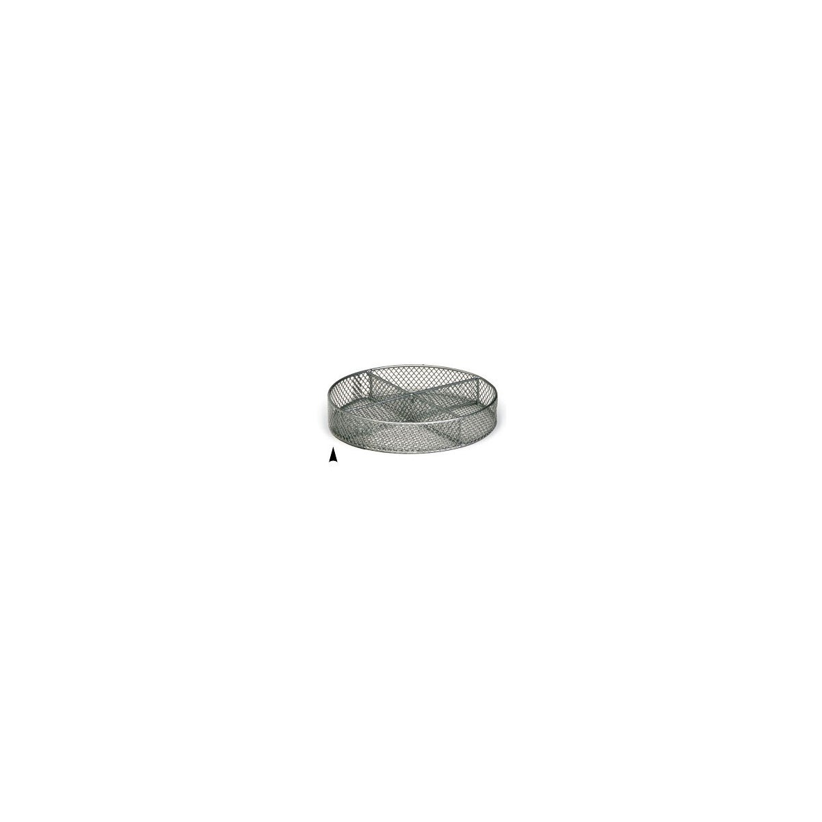 3/241/8M 8 ROUND METAL TRAY W/4 SECTIONS CS.PK.: 60
