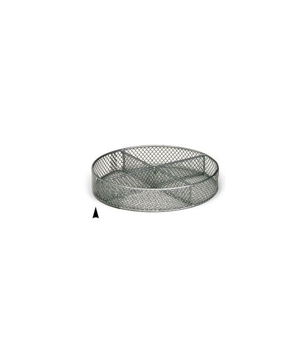 3/241/8M 8 ROUND METAL TRAY W/4 SECTIONS CS.PK.: 60