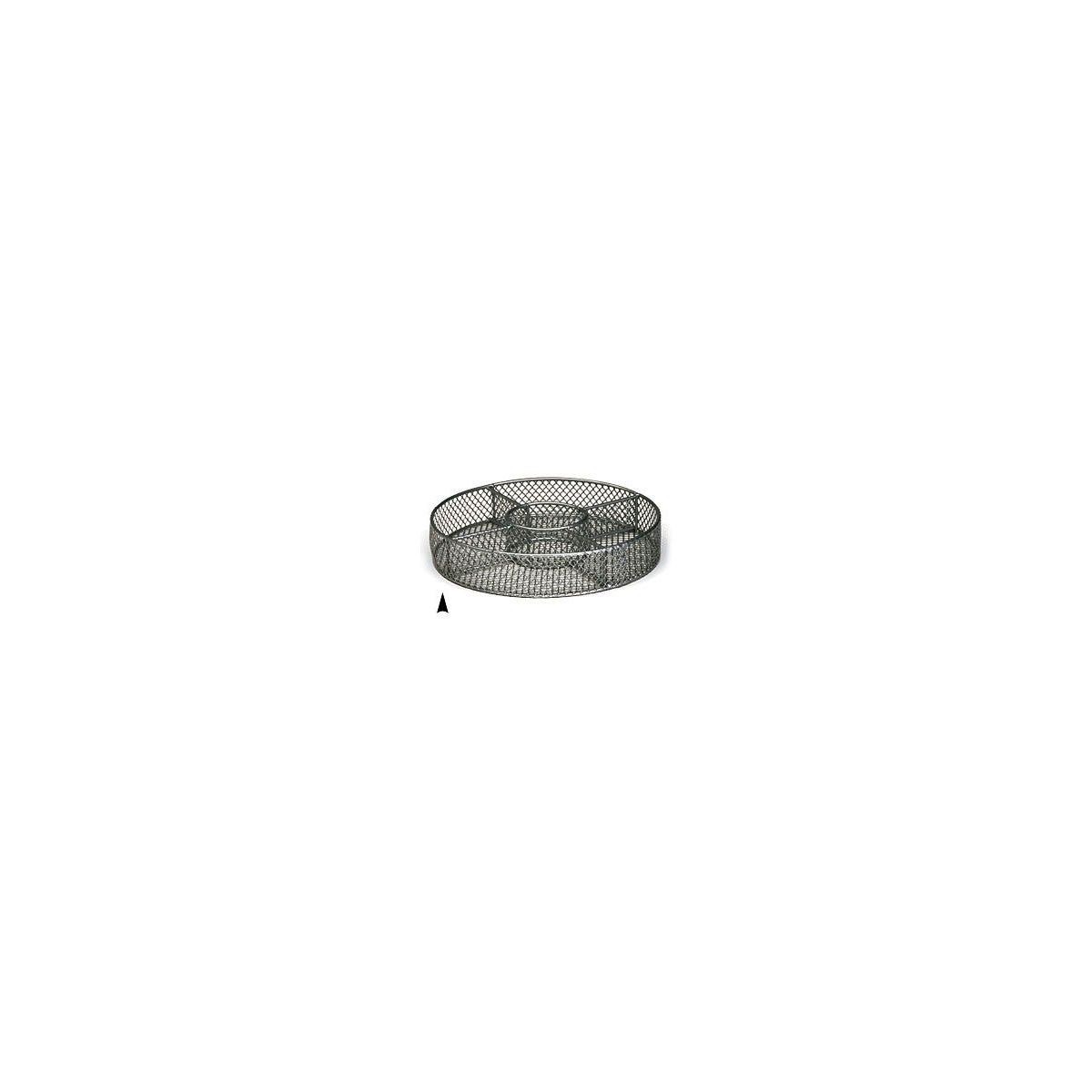 3/242/8M 8 ROUND METAL TRAY W/5 SECTIONS CS. PK.: 60