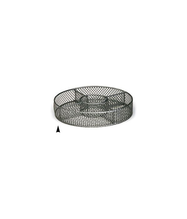 3/242/8M 8 ROUND METAL TRAY W/5 SECTIONS CS. PK.: 60