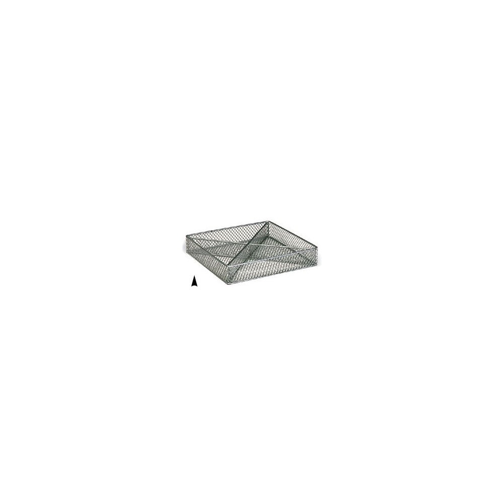 3/243/8M SQUARE SILVER METAL TRAY W/4 SECTIONS CS. PK.: 60