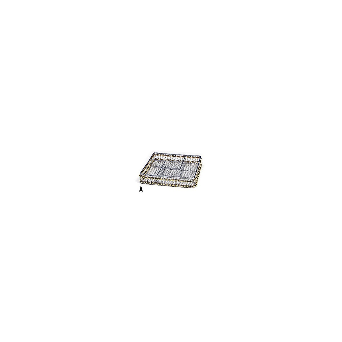 3/244/8B SQUARE METAL DIVIDED TRAY W/BEADS CS. PK.: 60