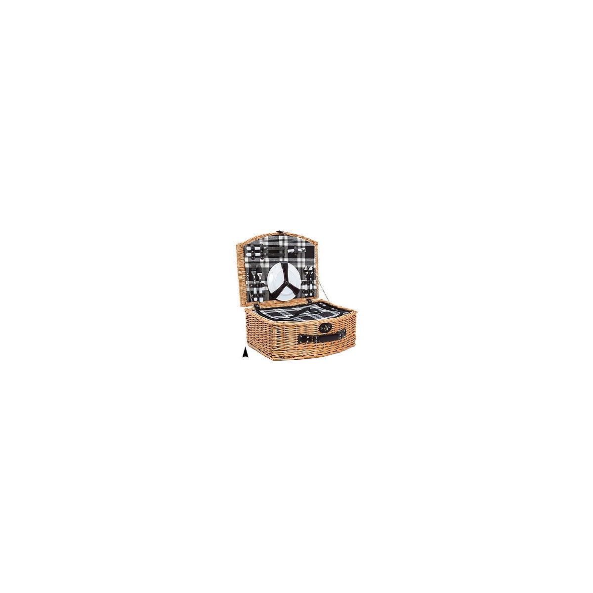 5/019 2-PERSON WILLOW PICNIC BASKET CS. PK.: 6