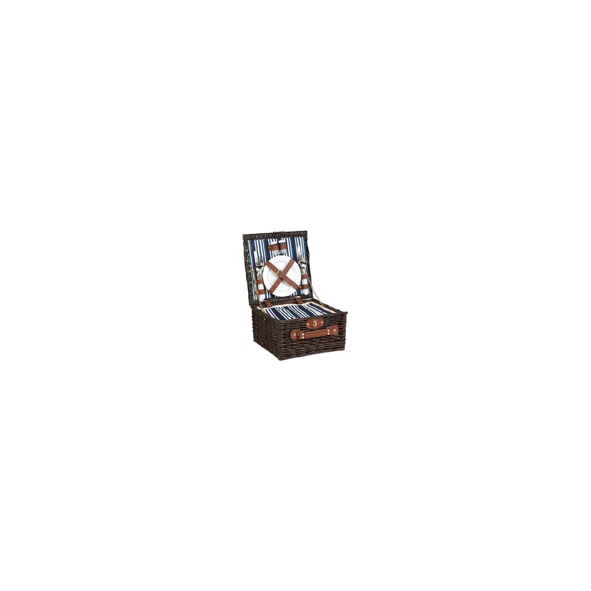 5/057B 2-PERSON WILLOW PICNIC BASKET CS. PK.: 8
