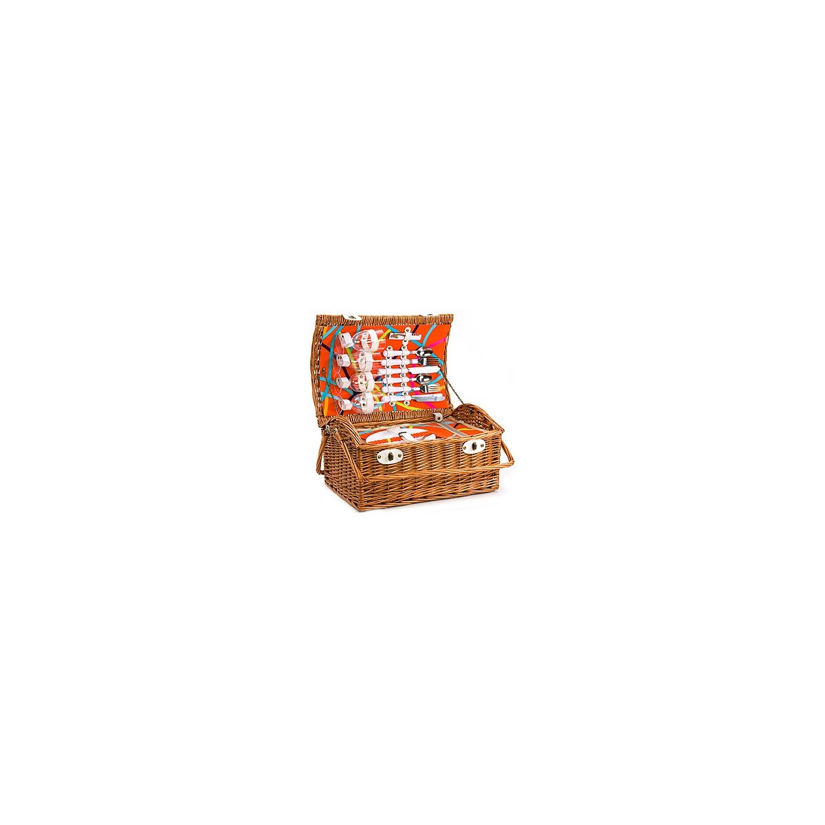 5/1116 4-PERSON WILLOW PICNIC BASKET W/DOME TOP CS. PK.: 6
