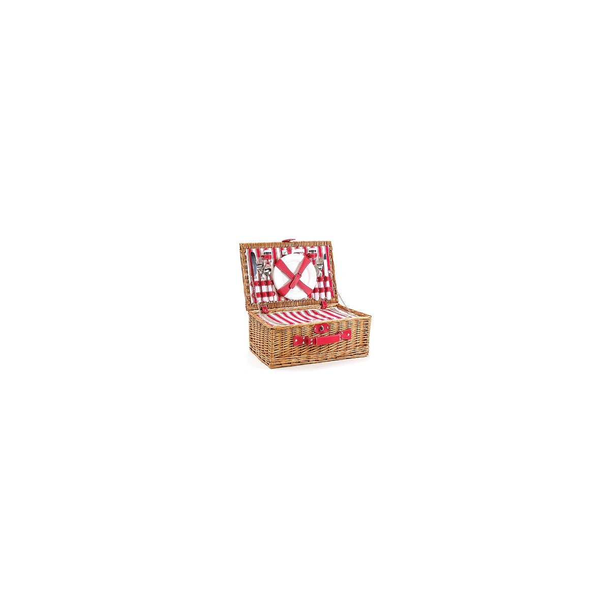 5/1247 4-PERSON WILLOW PICNIC BASKET CS. PK.: 6