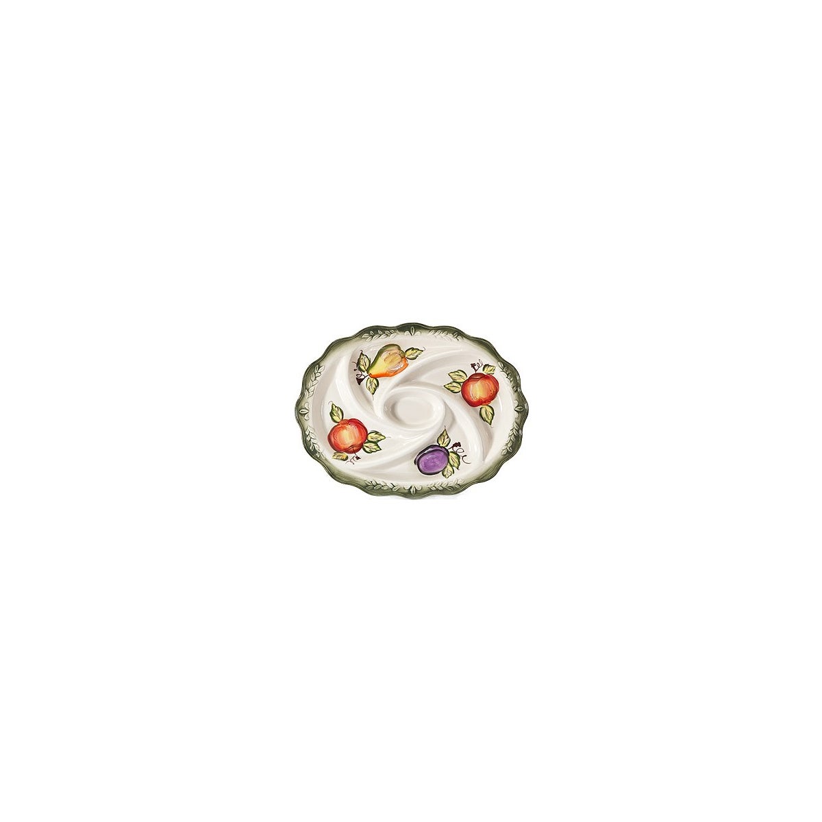 7/10306/B CERAMIC 5-SECTION OVAL TRAY CS. PK.: