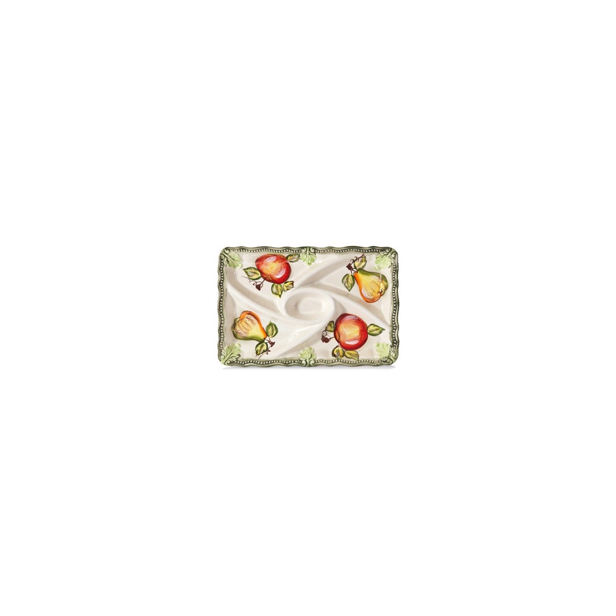 7/10341/B CERAMIC 5-SECTION OBLONG TRAY CS. PK.:
