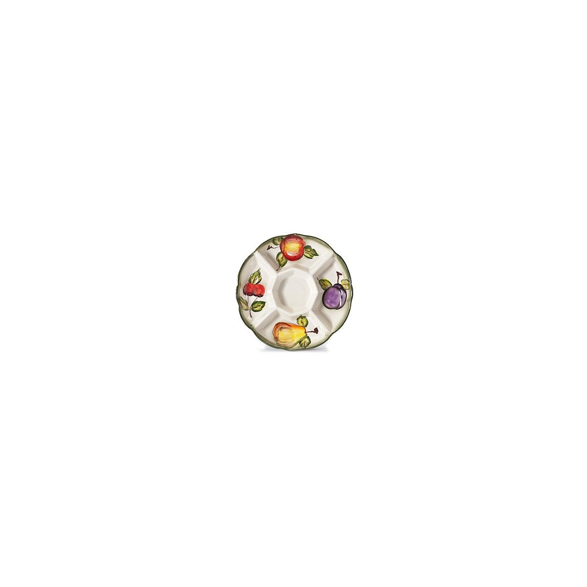 7/10363/B CERAMIC 5-SECTION ROUND TRAY CS. PK.: