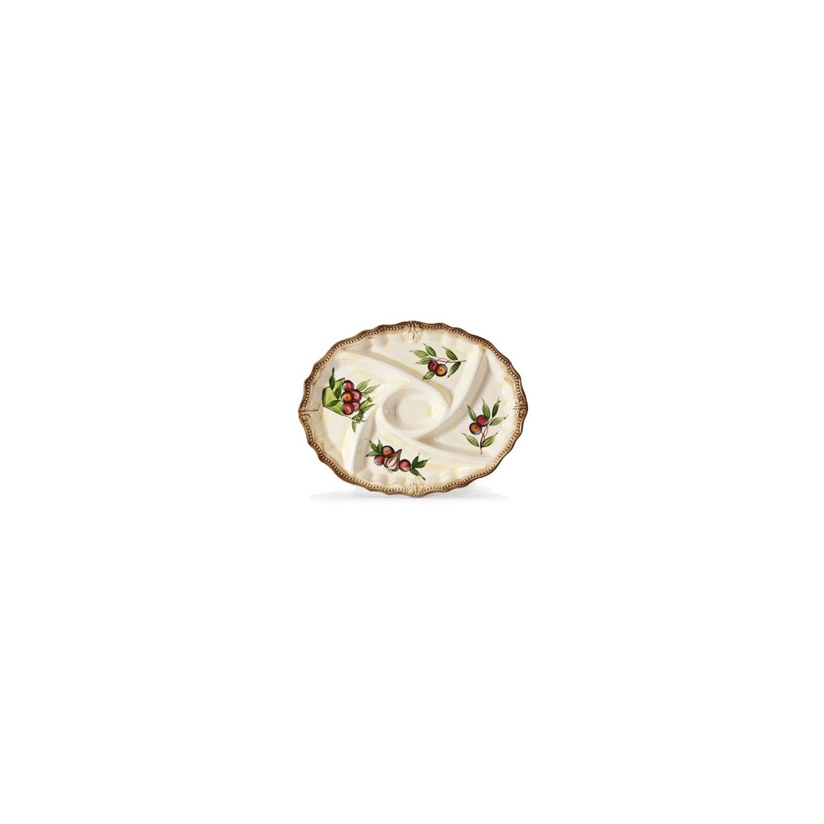 7/1157/A CERAMIC 5-SECTION OVAL TRAY CS. PK.: