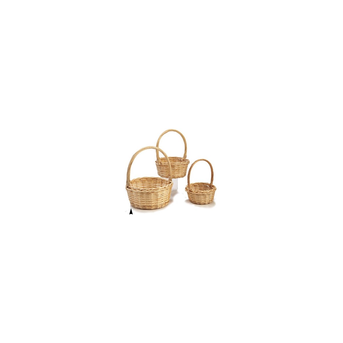 9/218/3 S/3 ROUND WILLOW BASKETS CS. PK.: 12