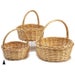 9/4135UP S/3 ROUND UNPEELED WILLOW BASKETS CS. PK.: 8