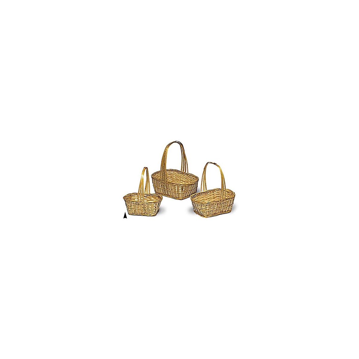 9/741 S/3 OBLONG BAMBOO BASKETS W/LINERS CS. PK.: 24